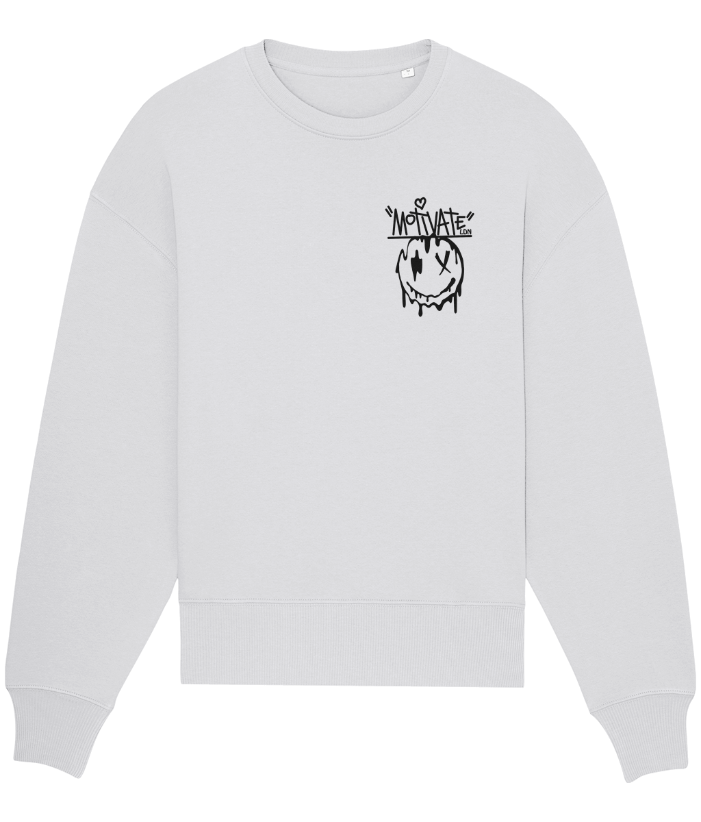 Motivate LDN UNIQUE Smiley Drip Oversize Sweatshirt
