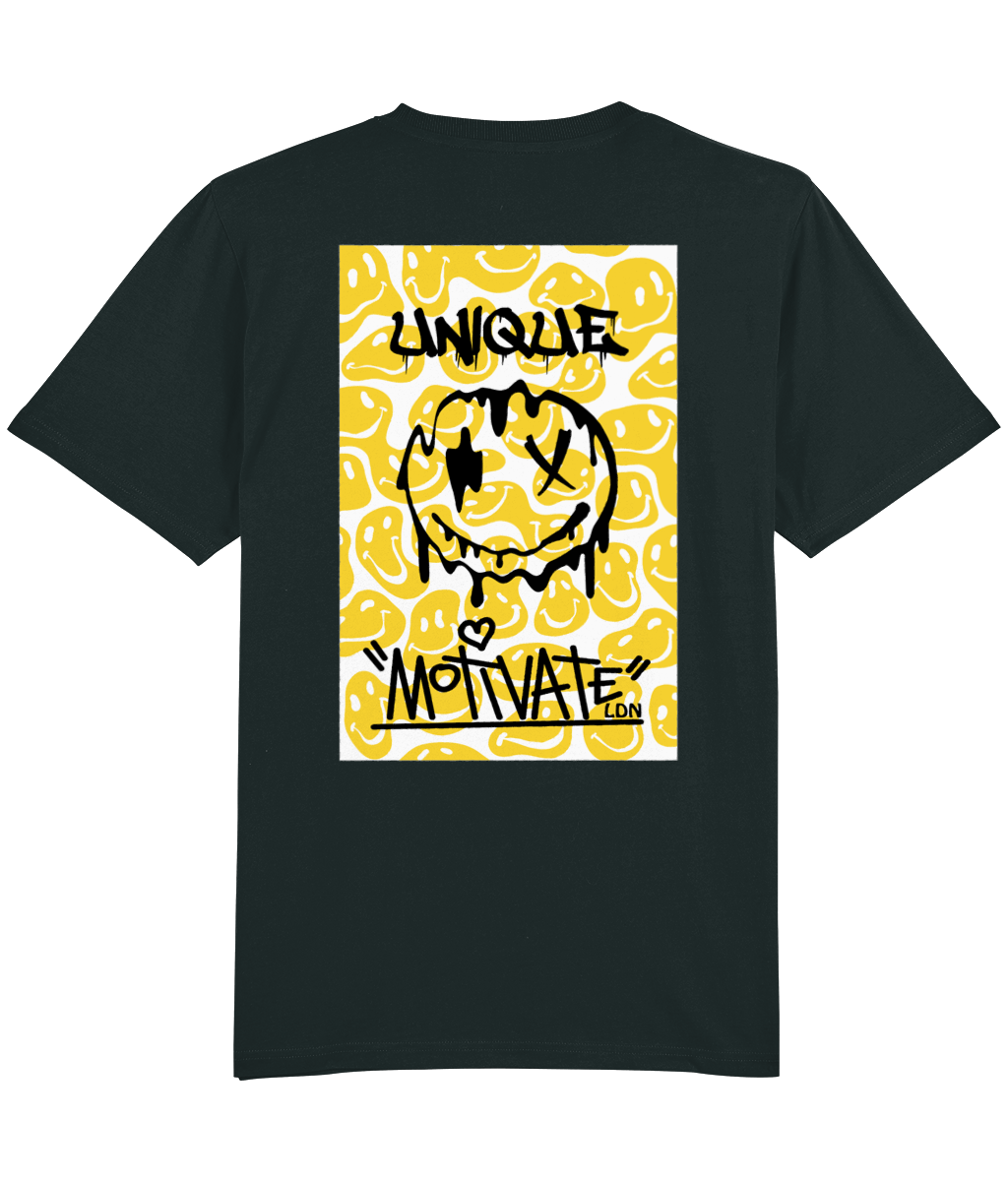 Motivate LDN UNIQUE Smiley Drip White Heavy Tee