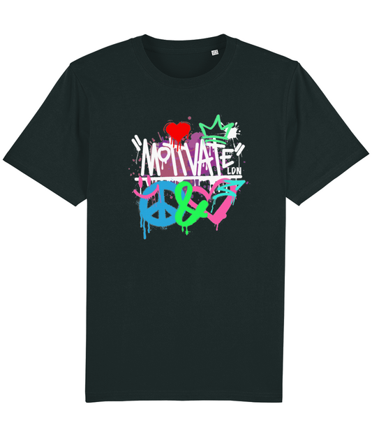 Motivate LDN Peace&Love Remix (White) Logo Tee