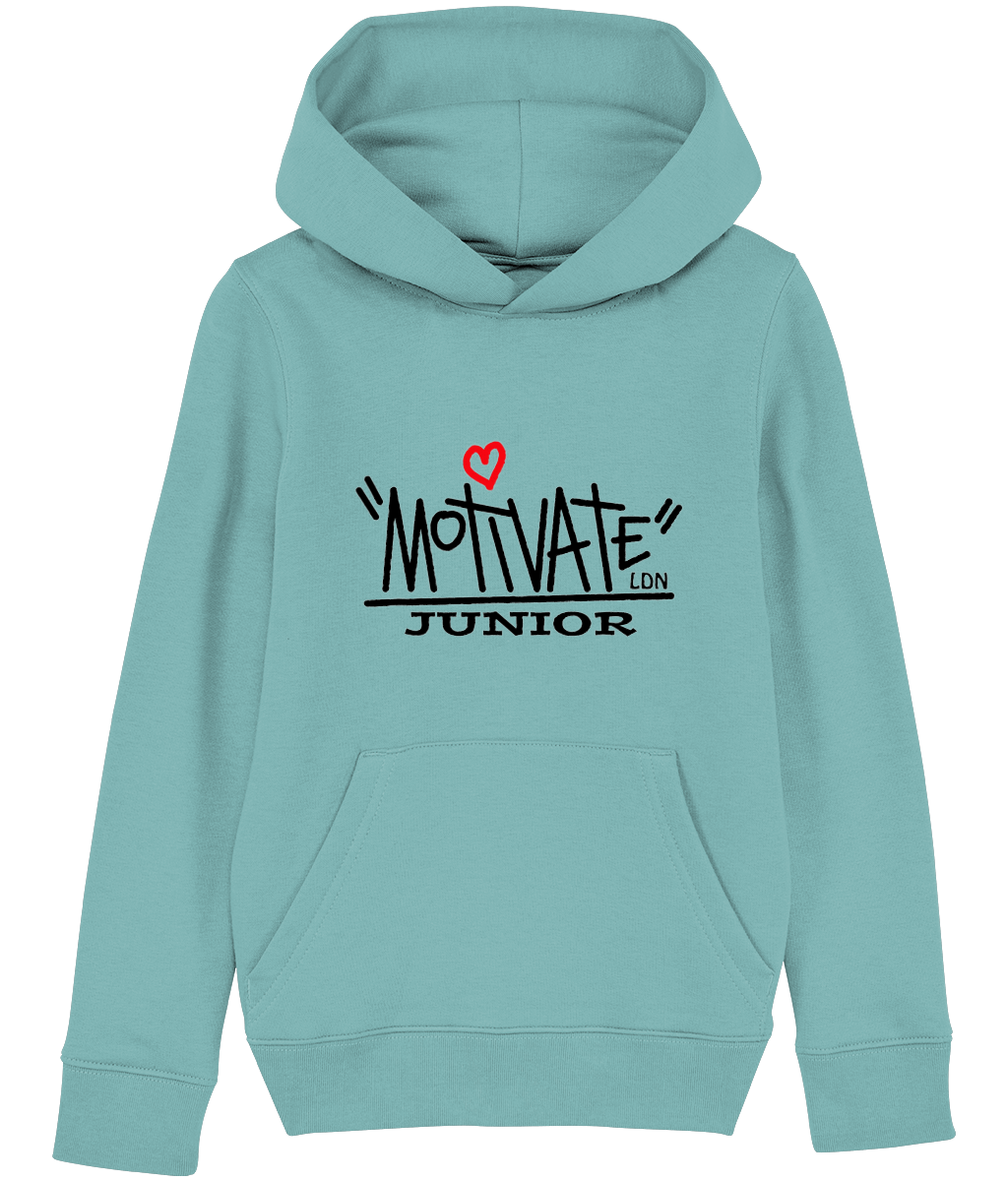 Motivate LDN Junior Black Logo Kids Hoodie