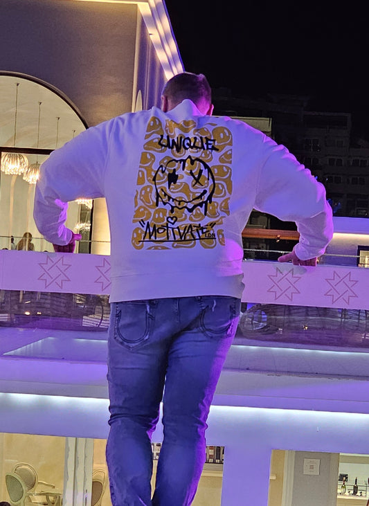 Motivate LDN UNIQUE Smiley Drip Oversize Sweatshirt