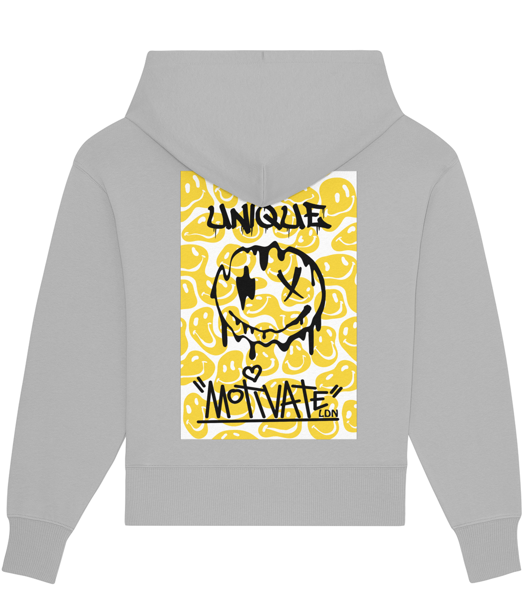 Motivate LDN UNIQUE Smiley Drip Oversize Hoodie
