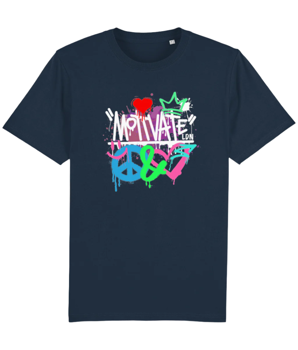 Motivate LDN Peace&Love Remix (White) Logo Tee