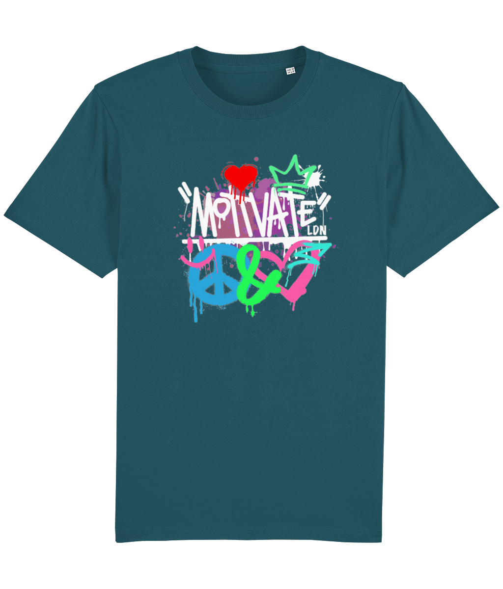 Motivate LDN Peace&Love Remix (White) Logo Tee