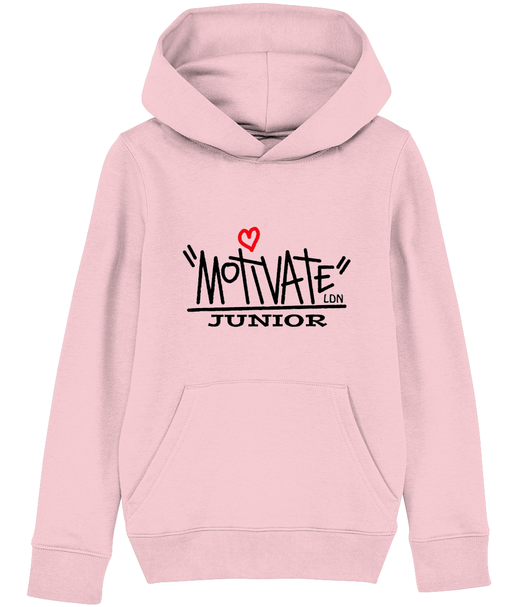 Motivate LDN Junior Black Logo Kids Hoodie
