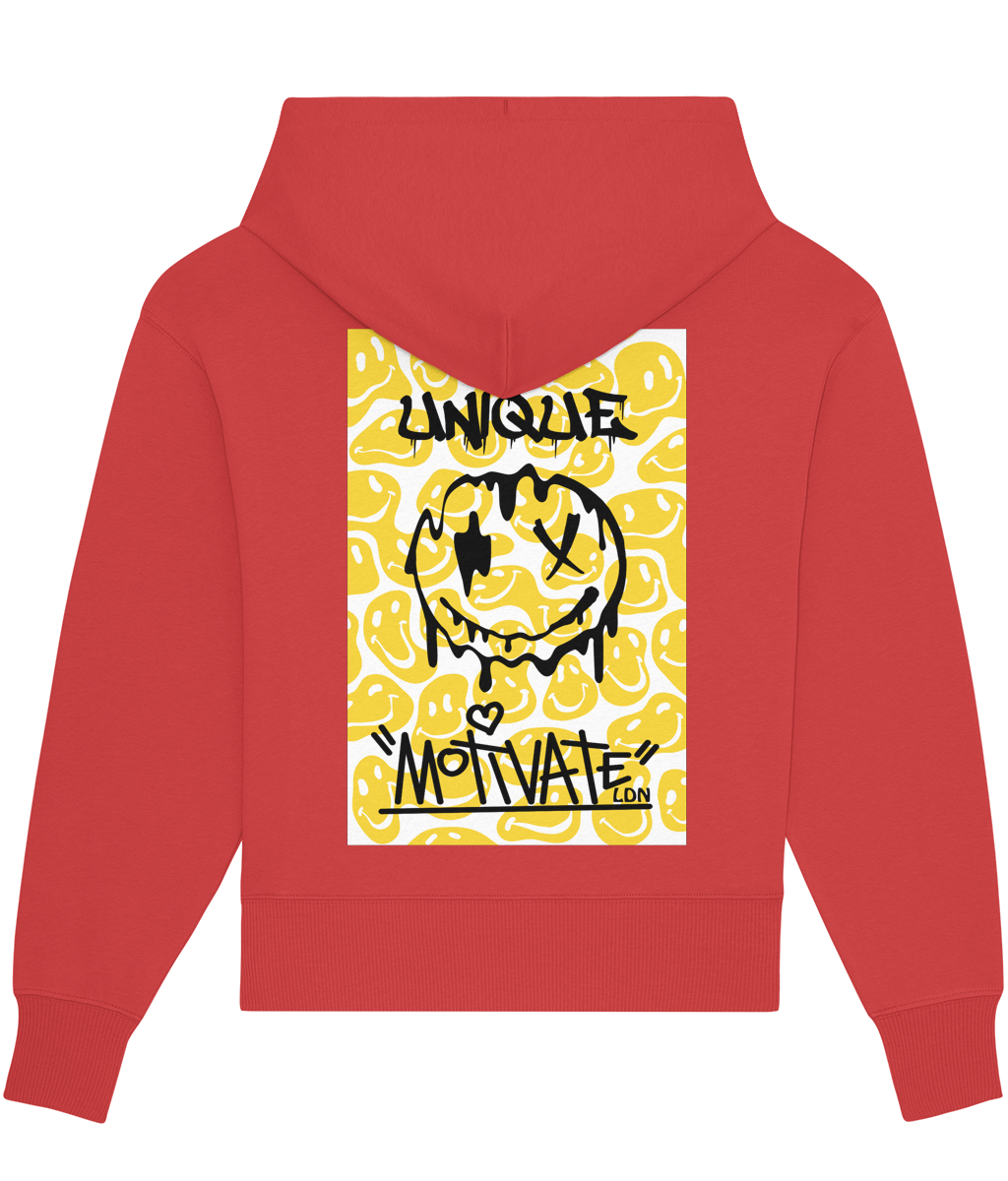 Motivate LDN UNIQUE Smiley Drip Oversize Hoodie