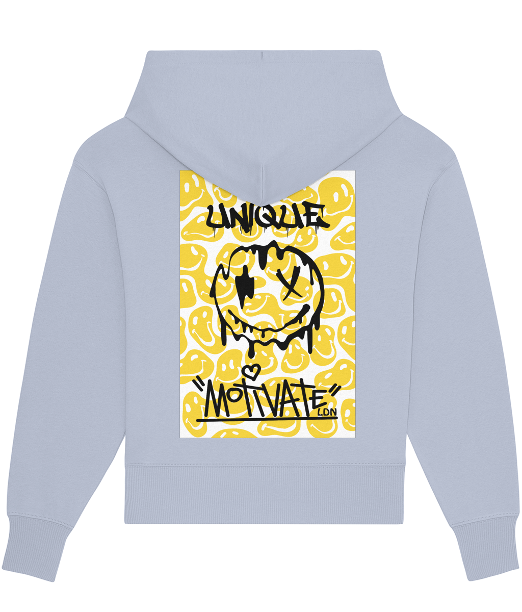 Motivate LDN UNIQUE Smiley Drip Oversize Hoodie