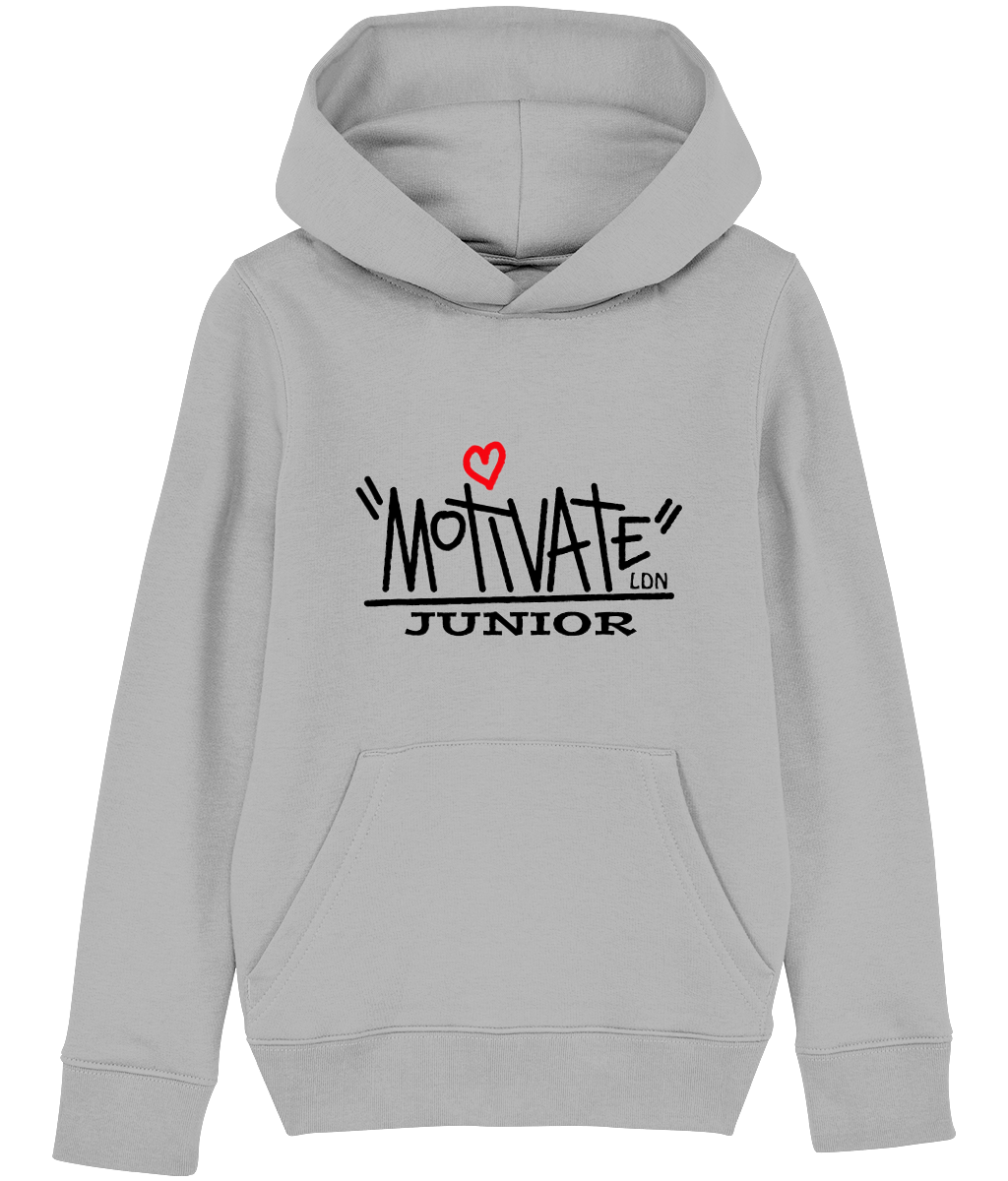 Motivate LDN Junior Black Logo Kids Hoodie