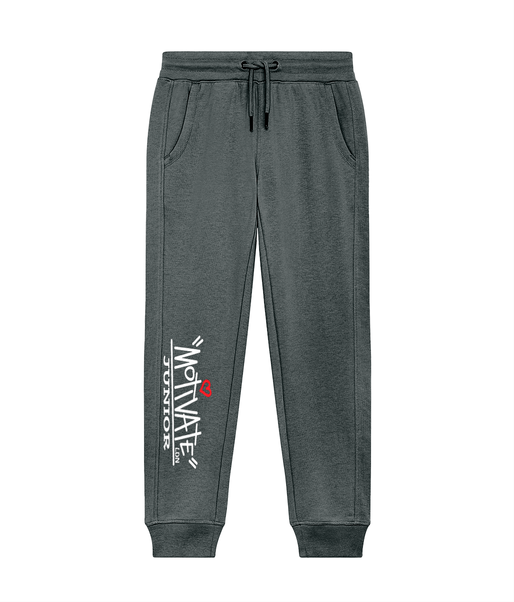 Motivate LDN Junior White Logo Kids Joggers