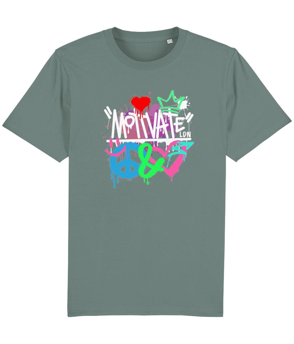 Motivate LDN Peace&Love Remix (White) Logo Tee