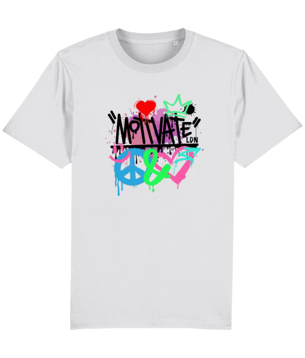 Motivate LDN Peace&Love Remix (Black) Logo Tee