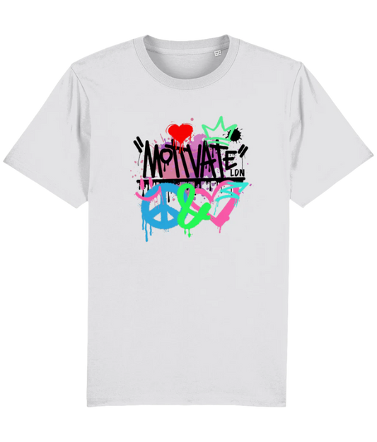 Motivate LDN Peace&Love Remix (Black) Logo Tee