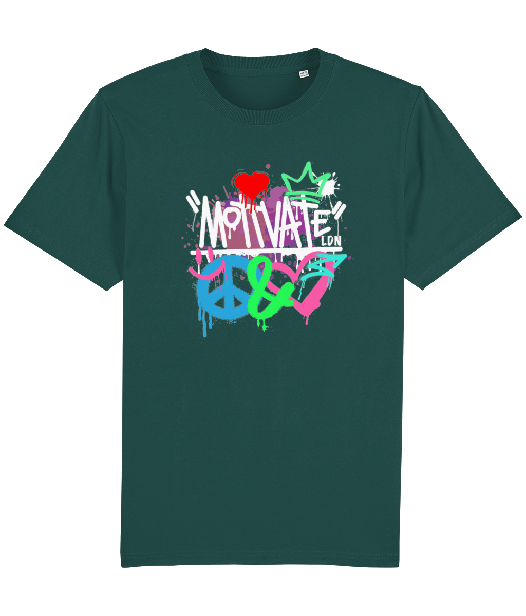 Motivate LDN Peace&Love Remix (White) Logo Tee